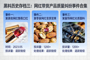 黑料历史存档三：网红带货产品质量纠纷事件合集