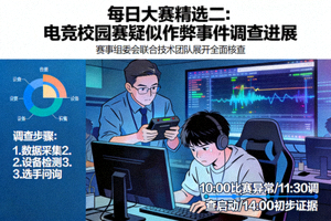 每日大赛精选二：电竞校园赛疑似作弊事件调查进展